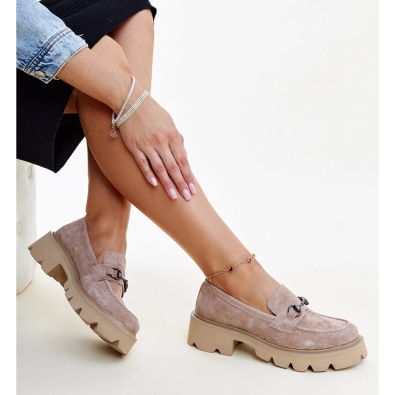 Vincezan beige-nahkaiset mokasiinit 1