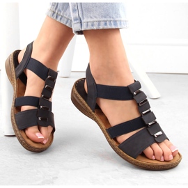 Naisten joustavat sandaalit kuminauhalla, tummansininen eVento 4940 1