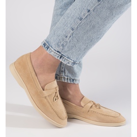 Naisten beige-mokkasiinit 2