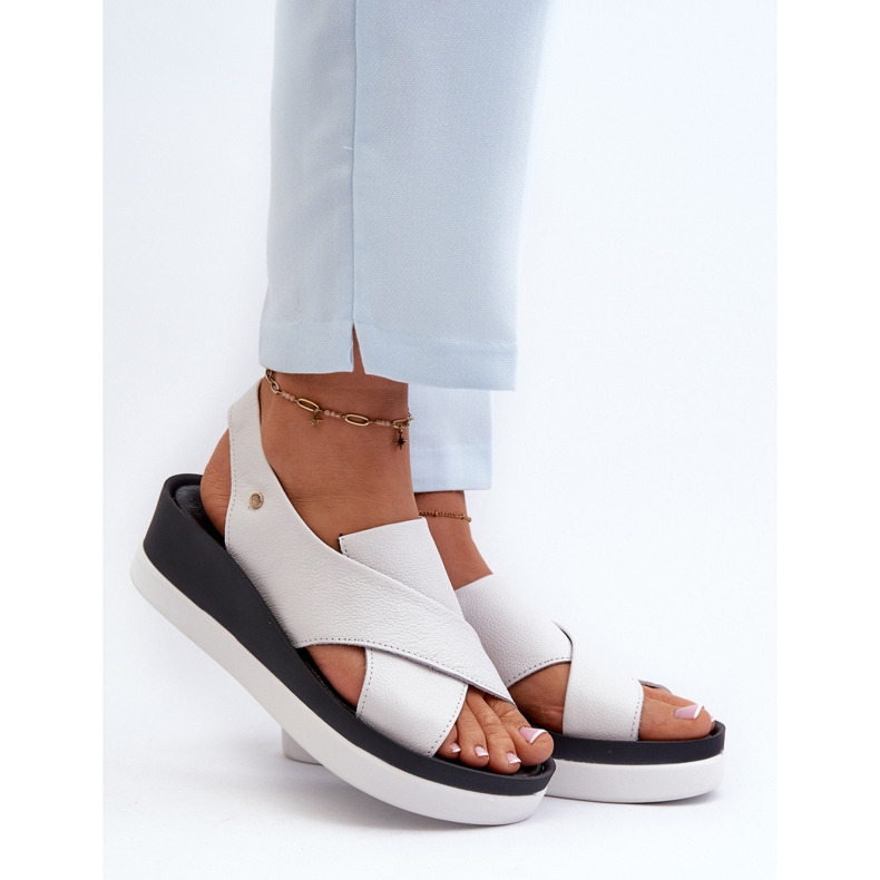 Zazoo 40256 Nahkasandaalit, valkoinen 2