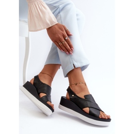 Zazoo 40256 Nahkasandaalit, musta 1