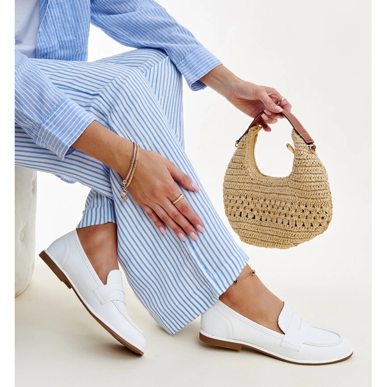 Klassiset valkoiset Nasia mokasiinit valkoinen 1