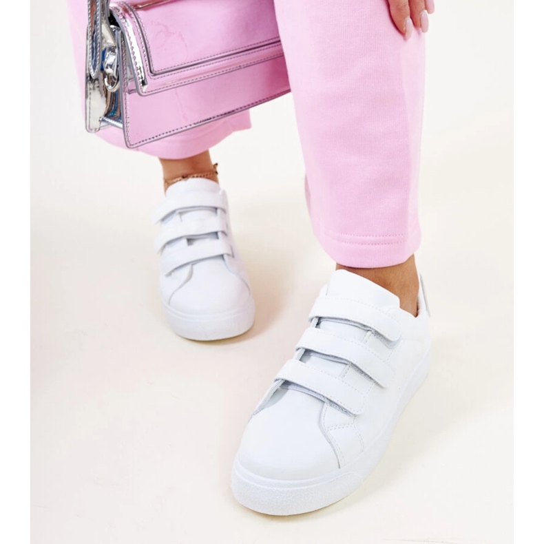 Samalan valkoiset ja hopeiset Velcro-lenkkarit valkoinen 1