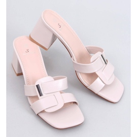 Tyylikkäät Lafar Beiget korkeakorkoiset varvastossut 1