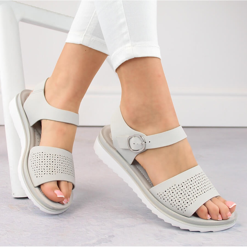 Naisten harmaat harjakattoiset sandaalit Sergio Leone SK082H 1