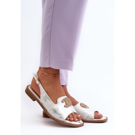 Naisten sandaalit koristeena S.Barski KV27-049 hopea 2