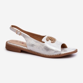 Naisten sandaalit koristeena S.Barski KV27-049 hopea 1