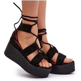 Seastar Naisten pitsisandaalit Musta Helavi 4