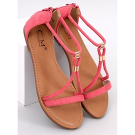 Naisten Leehom Red mokkanahka sandaalit vaaleanpunainen 1