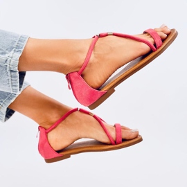 Naisten Leehom Red mokkanahka sandaalit vaaleanpunainen 5