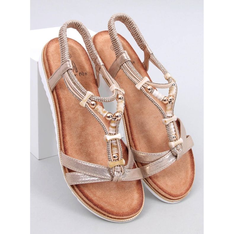 Montier Gold -helmillä varustetut sandaalit kultainen 1