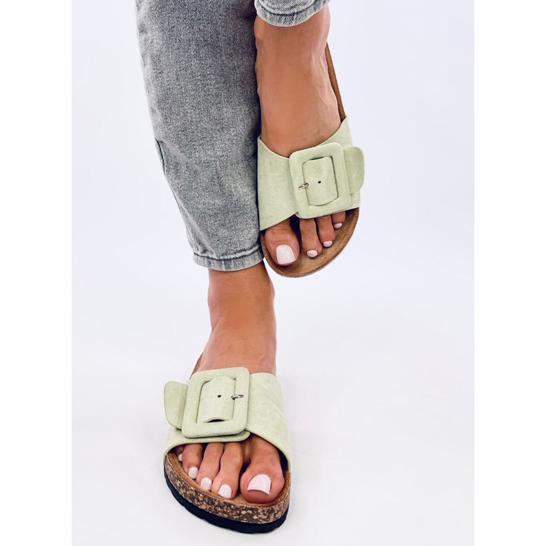 Priya LT.GREEN korkkipohjaiset tossut vihreä 1