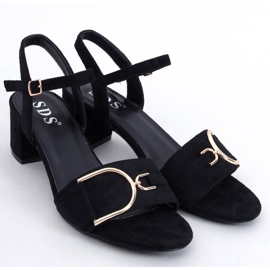 Parisy Black matalakorkoiset sandaalit musta 1