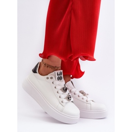 Naisten lenkkarit sydänpinnoilla, valkoinen Azamia 2