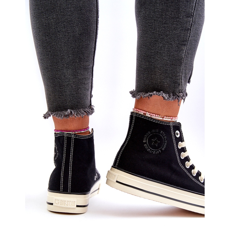 Naisten korkeat tennarit Big Star NN274283 musta 4