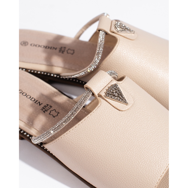 Naisten beige-tasaiset liukumäet 1