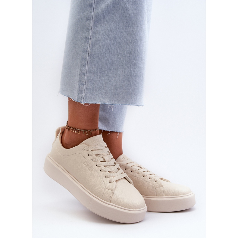 Vaaleat naisten tennarit Big Star NN274321 Memory Foam System beige 2