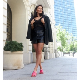 Varvastossut Antarin nahkasisäkkeellä vaaleanpunainen 1