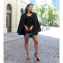 Korkokengät sandaalit, joissa Rasheda-nahkapohjallinen musta 1