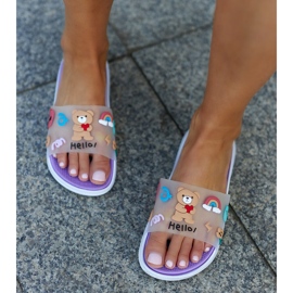 Purppuraiset Diaspa-tossut, joissa kumipäällinen violetti 1