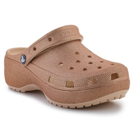 Crocs Classic Platform Glitter Clog 207241-2DS varvastossut ruskea 1