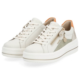 Nahkaiset mukavat naisten urheilukengät, beige Remonte D1C01-81 2