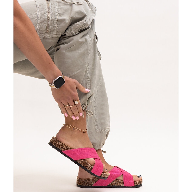 Tossut, joissa Ribera kiiltävä korkkipohja vaaleanpunainen 1