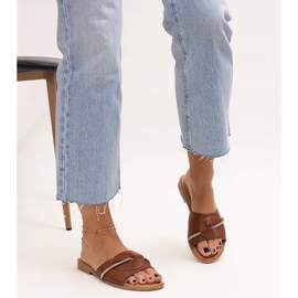 Amari-zirkoneilla koristeltu olkahihna ruskea 1