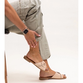 Amari-zirkoneilla koristeltu olkahihna beige 1