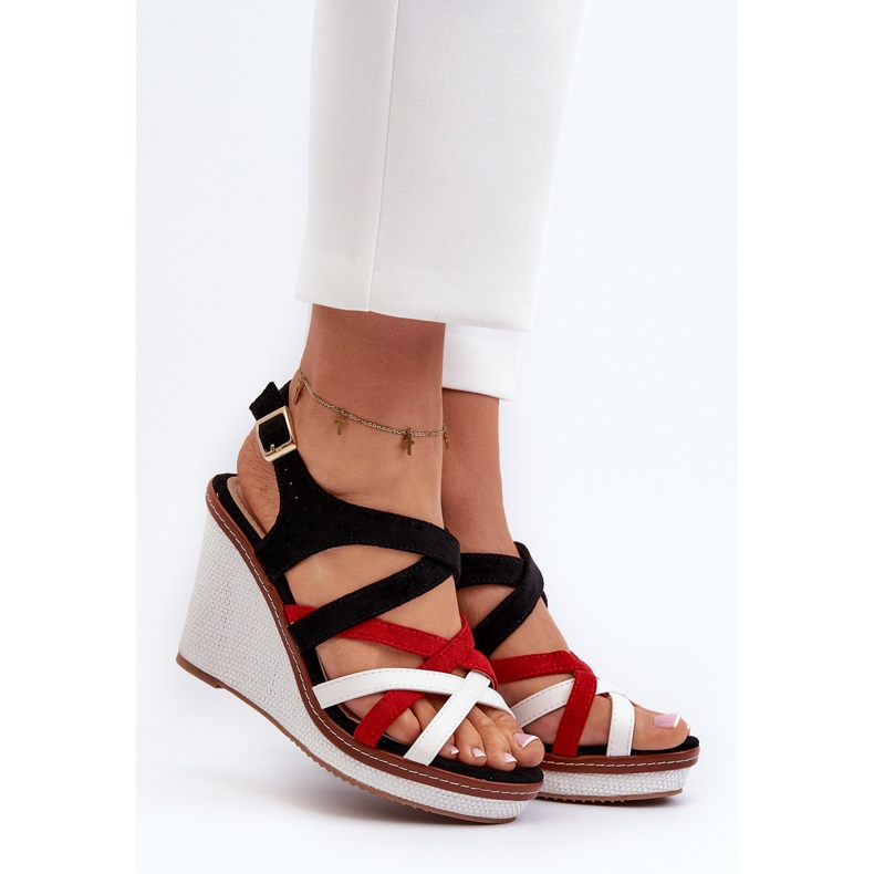 Mustat Ellen Strappy Wedge -sandaalit 2