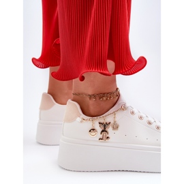 Naisten lenkkarit, joissa riipukset, valkoinen Tivissa 2