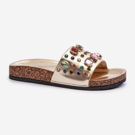 Naisten varvastossut koristeilla S.Barski MY122 kultaa kultainen 1