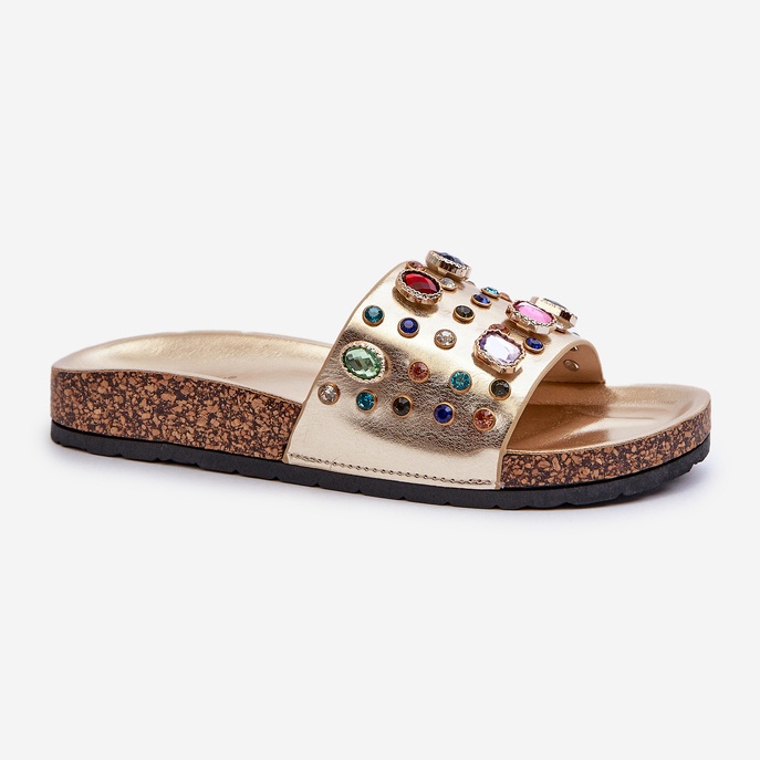 Naisten varvastossut koristeilla S.Barski MY122 kultaa kultainen 1