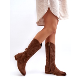 Vinceza Harjakattoiset pohkeet, ruskea Kleorelia 4