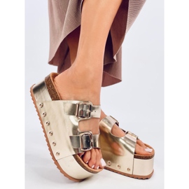 Galzai Gold alustan korkkivarvastossut kultainen 2