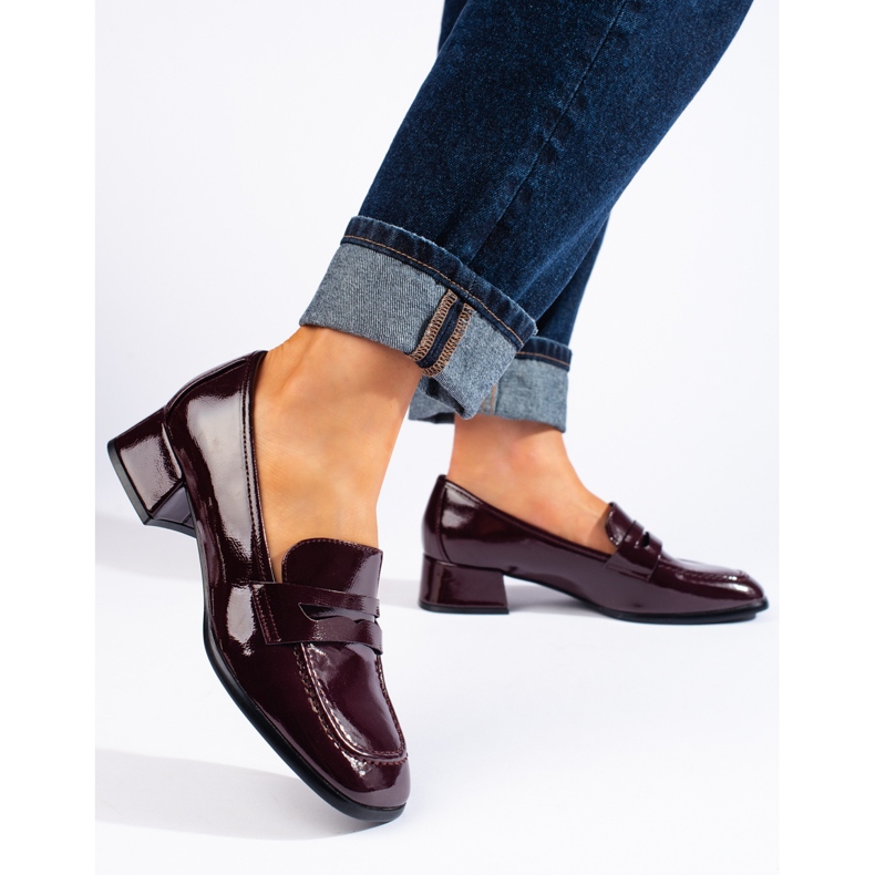 Sergio Leonen viininpunaiset patentoidut loaferit punainen 1