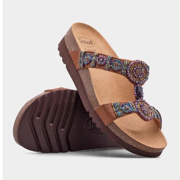 Scholl uudet Bogota Wedge F26607-1011 varvastossut ruskea 1