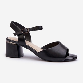 Naisten matalakorkoiset sandaalit Eco Leather Sergio Leone SK876 musta 1