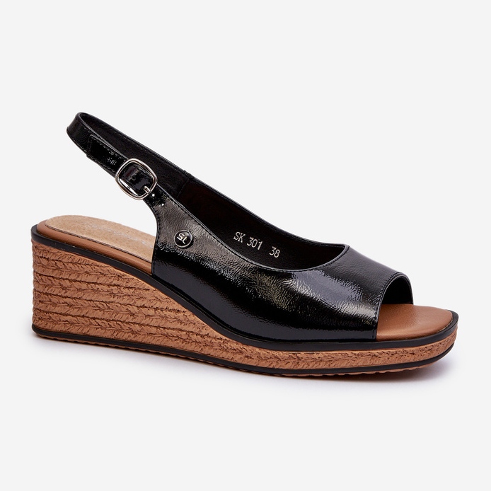 Naisten patentoidut kiila sandaalit Sergio Leone SK301 musta 2