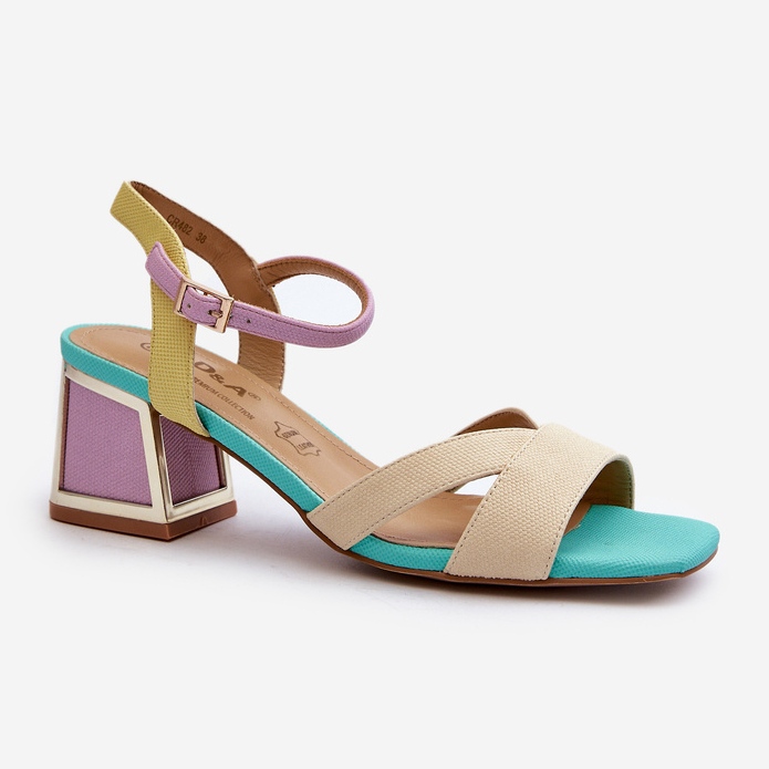 S.Barski Pastelliväriset naisten korkokengät D&amp;A CR482 beige 1