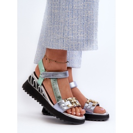 S.Barski Naisten kiila sandaalit D&amp;A CR954 vihreä 2