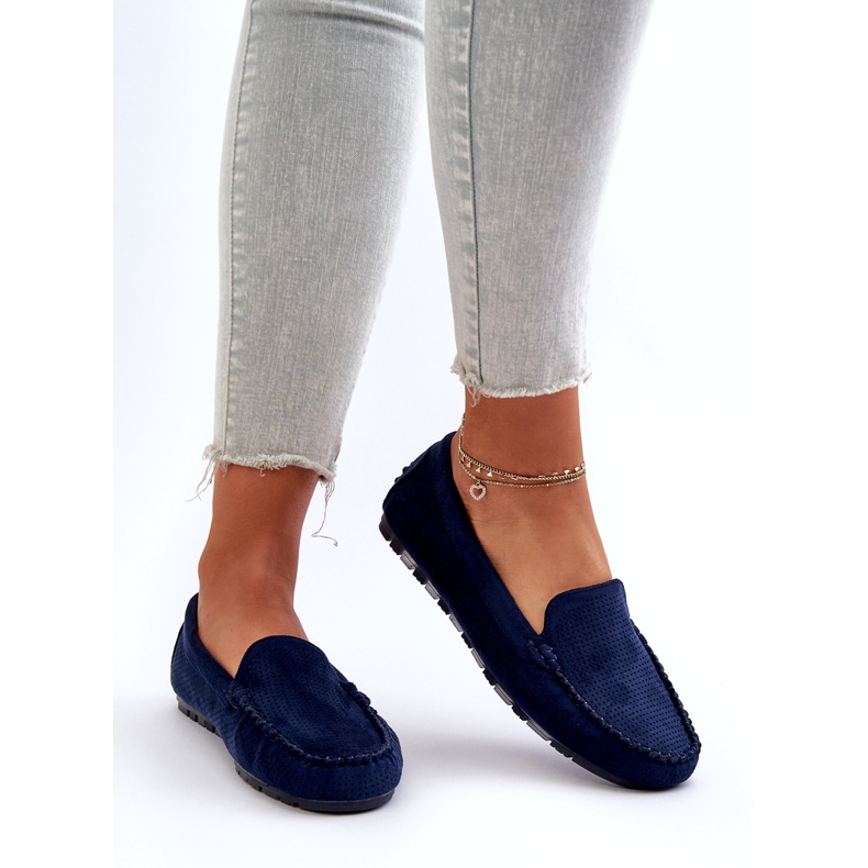 Evento Naisten mokkanahkaiset mokkasiinit laivastonsininen Ranica 5