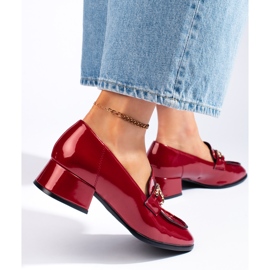 Sergio Leone Naisten punaiset patentoitu mokasiinit punainen 2