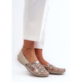 Naisten nahkaballerinat Maciejka 1930B-04 beige 1