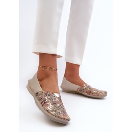 Naisten nahkaballerinat Maciejka 1930B-04 beige 2