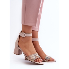 Mokkakorkoiset sandaalit Maciejka 04141-49 beige 2