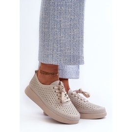 S.Barski Platform LR278 Beige nahkaiset tennarit 2