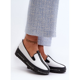 Naisten nahkakengät S.Barski LR260 -tasolla, valkoinen 2