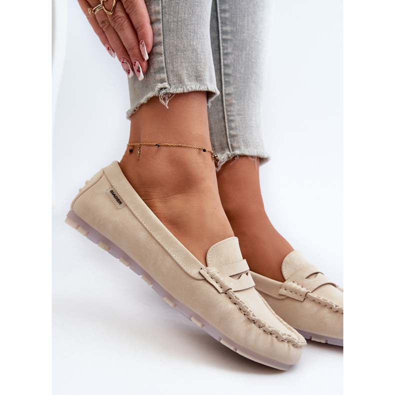 Naisten Eco-nahkaiset mokasiinit, vaalea beige Celoria 2