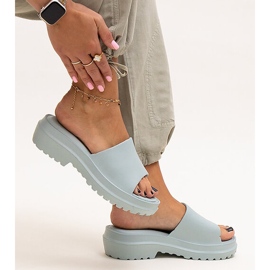 Soizan Mint varvastossut paksulla pohjalla sininen 1